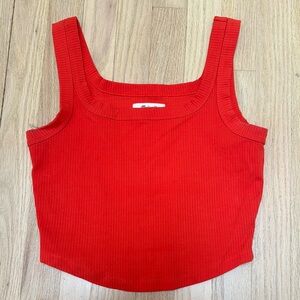Madewell Red Ribbed Women's Tank Top